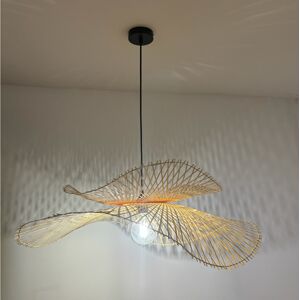 Cgc Lighting Cgc Tulul Duo 80cm & 56cm Natural Bamboo Wave Easy Fit Lampshade Cgc Lighting Cgc Tulul Duo 80cm & 56cm Natural Bamboo Wave Easy Fit Lampshade