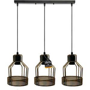 Does Not Apply 3 Way Industrial E27 Pendant Light Fixture Brushed Copper Metal Cage Hanging Lam Does Not Apply 3 Way Industrial E27 Pendant Light Fixture Brushed Copper Metal Cage Hanging Lam