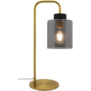 Long Life Lamp Company Modern Brass Table Lamp Smoked Grey Glass Shade Bedside Light Desk Lamp T501 Long Life Lamp Company Modern Brass Table Lamp Smoked Grey Glass Shade Bedside Light Desk Lamp T501