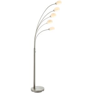 Nickel & Glass Tall Standing Multi-Arm Floor Lamp - Floor Lamp Nickel & Glass Tall Standing Multi-Arm Floor Lamp - Floor Lamp
