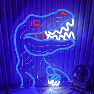 Blue Dinosaur Neon Signs For Wall Decor, Led Hanging Light Sign Usb Powered Dimm Blue Dinosaur Neon Signs For Wall Decor, Led Hanging Light Sign Usb Powered Dimm