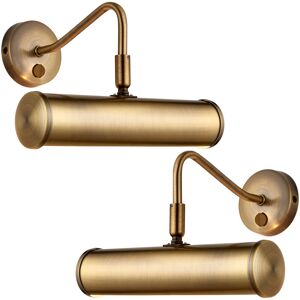 Thatcable 2 Pack Led Picture Wall Light Antique Brass Dimmable 6.2w Warm White Down Bar Thatcable 2 Pack Led Picture Wall Light Antique Brass Dimmable 6.2w Warm White Down Bar
