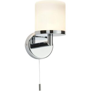 National Lighting Lipco Modern Chrome Plated And Frosted Glass Shade Light Fixture With Pull Cord National Lighting Lipco Modern Chrome Plated And Frosted Glass Shade Light Fixture With Pull Cord