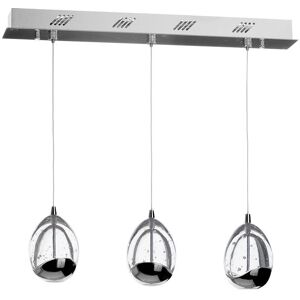 Litecraft Visconte Bulla Ceiling Pendant Bar Integrated Led 3 Light - Polished Chrome Litecraft Visconte Bulla Ceiling Pendant Bar Integrated Led 3 Light - Polished Chrome
