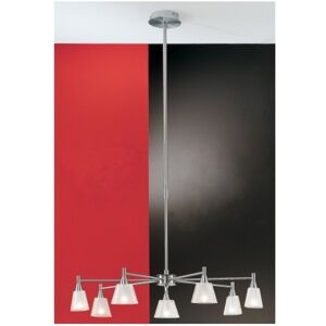 7 Arm / Way Brushed Satin Chrome Modern Ceiling Pendant Light G9 40w Eglo 83713 7 Arm / Way Brushed Satin Chrome Modern Ceiling Pendant Light G9 40w Eglo 83713