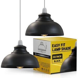 Ledsone Black Ceiling Light Shade, Metal Lampshades For Ceiling Lights, Modern Easy Fit Ledsone Black Ceiling Light Shade, Metal Lampshades For Ceiling Lights, Modern Easy Fit