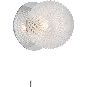 Glass Globe Wall Light Chrome Frosted Pinecone Sphere Wall Lamp Shade, Pull Cord Glass Globe Wall Light Chrome Frosted Pinecone Sphere Wall Lamp Shade, Pull Cord