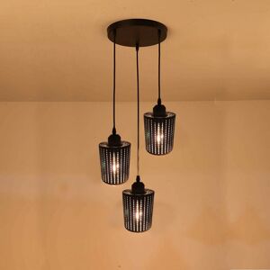 Led_sone Modern 3way Ceiling Pendant Cluster Light Fitting Pattern Cage Style Light Black Led_sone Modern 3way Ceiling Pendant Cluster Light Fitting Pattern Cage Style Light Black