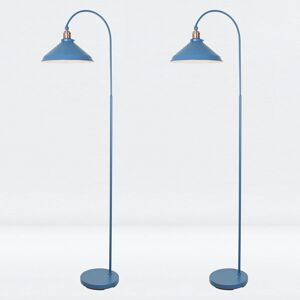 Firstchoicelighting Set Of 2 Modern Retro Mirage Blue Floor Lamps Standing Reading Lights Firstchoicelighting Set Of 2 Modern Retro Mirage Blue Floor Lamps Standing Reading Lights