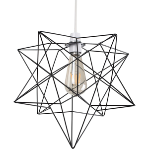 Does Not Apply Retro Matt Black Geometric Star Design Ceiling Light Shade Pendant Lights, H Does Not Apply Retro Matt Black Geometric Star Design Ceiling Light Shade Pendant Lights, H