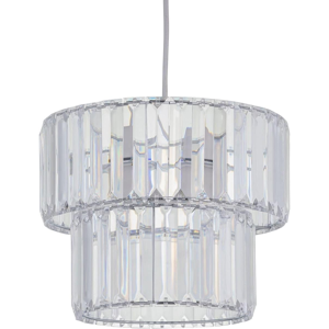 Does Not Apply Modern Clear Acrylic Crystal Two Tier Easy Fit Ceiling Light Shade, Pendant Ligh Does Not Apply Modern Clear Acrylic Crystal Two Tier Easy Fit Ceiling Light Shade, Pendant Ligh
