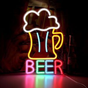 Beer Neon Signs Bar Light Sign For Wall Decor Usb Powered Beer Neon Sign For Bar Beer Neon Signs Bar Light Sign For Wall Decor Usb Powered Beer Neon Sign For Bar