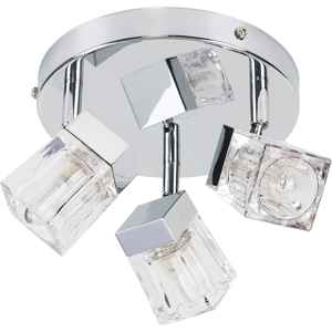 Does Not Apply Modern Chrome Ice Cube 3 Way Ceiling Light Spotlight Bath Ceiling Lights, Ho Does Not Apply Modern Chrome Ice Cube 3 Way Ceiling Light Spotlight Bath Ceiling Lights, Ho