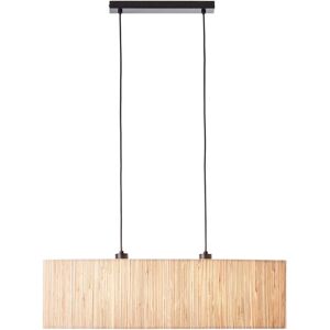 Loops Hanging Ceiling Bar Pendant Light Natural Seagrass & Matt Black 2 X 10w Led E27 Loops Hanging Ceiling Bar Pendant Light Natural Seagrass & Matt Black 2 X 10w Led E27
