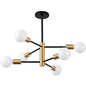 Does Not Apply Sputnik Ceiling Light Fitting Chandelier, Vintage Nordic 6 Lights Gold Semi-Flus Does Not Apply Sputnik Ceiling Light Fitting Chandelier, Vintage Nordic 6 Lights Gold Semi-Flus