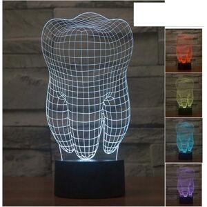 3d Tooth Led Illusion Table Lamp 7 Colors Change Night Light For Bedroom Home De 3d Tooth Led Illusion Table Lamp 7 Colors Change Night Light For Bedroom Home De