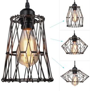 Does Not Apply Industrial Retro Cage Ceiling Pendant Light, Lampshade Diy Deformable, Vintage R Does Not Apply Industrial Retro Cage Ceiling Pendant Light, Lampshade Diy Deformable, Vintage R