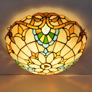 Does Not Apply 16 Inch Tiffany Style Baroque Ceiling Light Flush Mount, Retro Stained Glass Bow Does Not Apply 16 Inch Tiffany Style Baroque Ceiling Light Flush Mount, Retro Stained Glass Bow