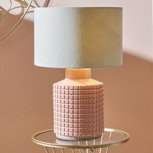 Pacific Lifestyle Textured Coral Ceramic Lamp Base Only Squares Pattern Stoneware Table Lamp Base Pacific Lifestyle Textured Coral Ceramic Lamp Base Only Squares Pattern Stoneware Table Lamp Base