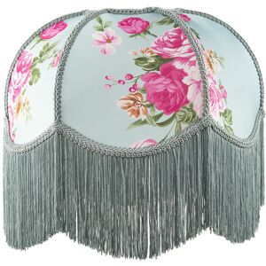 Happy Homewares Duck Egg And Pink Rose Victorian Lamp Shade With Embroidered Trims By Happy H... Happy Homewares Duck Egg And Pink Rose Victorian Lamp Shade With Embroidered Trims By Happy H...