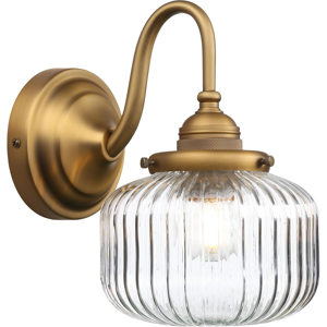 Does Not Apply Vintage Gooseneck Wall Light Sconce With Clear Striped Glass Globe Shade Hardwir Does Not Apply Vintage Gooseneck Wall Light Sconce With Clear Striped Glass Globe Shade Hardwir