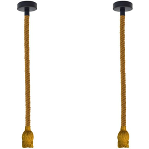 Does Not Apply 2pcs Vintage Retro Industrial Hanging Hemp Rope Pendant Light Retro Ceiling Fitt Does Not Apply 2pcs Vintage Retro Industrial Hanging Hemp Rope Pendant Light Retro Ceiling Fitt