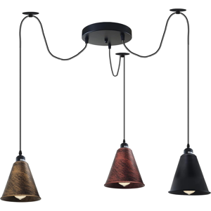Does Not Apply 3 Way Diy Spider Pendant, Vintage Industrial Ceiling Lights With Metal Shades - Does Not Apply 3 Way Diy Spider Pendant, Vintage Industrial Ceiling Lights With Metal Shades -
