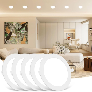 Does Not Apply 5packs 18w Led Round Ceiling Panel Light 4500k Neutral White Ultra Slim Downligh Does Not Apply 5packs 18w Led Round Ceiling Panel Light 4500k Neutral White Ultra Slim Downligh
