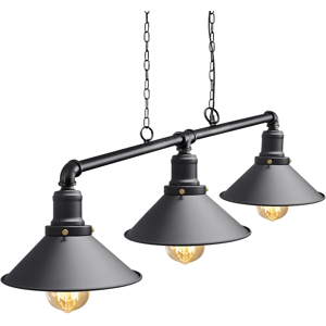 Does Not Apply Industrial Suspended Ceiling Pendant 3 Lamp Black Metal Water Pipe Vintage Light Does Not Apply Industrial Suspended Ceiling Pendant 3 Lamp Black Metal Water Pipe Vintage Light