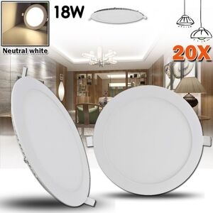 Kartols 20x 18w Led Recessed Ceiling Panel Down Lights Bulb Lamp Fixture Neutral White Kartols 20x 18w Led Recessed Ceiling Panel Down Lights Bulb Lamp Fixture Neutral White
