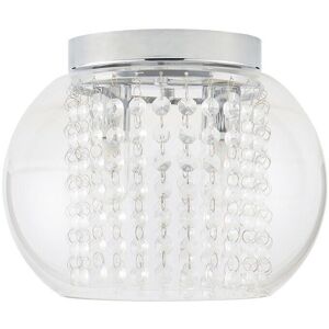 Litecraft Seren Ceiling Light Bathroom Flush With Clear Shade - Chrome Clearance Litecraft Seren Ceiling Light Bathroom Flush With Clear Shade - Chrome Clearance