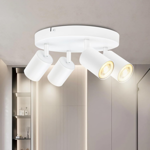 Does Not Apply Led Ceiling Light 4 Spotlights, Round Adjustable Ceiling Spotlights, Gu10 Ceilin Does Not Apply Led Ceiling Light 4 Spotlights, Round Adjustable Ceiling Spotlights, Gu10 Ceilin
