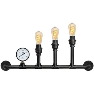 Long Life Lamp Company Vintage Gauge Style Industrial Steampunk Rustic Water Pipe Wall Light M0166 Long Life Lamp Company Vintage Gauge Style Industrial Steampunk Rustic Water Pipe Wall Light M0166