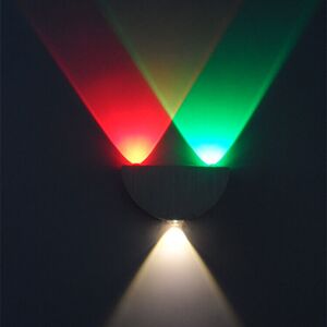 Luminturs Semicircle 3w Led Wall Sconces Light Fixture Bedroom Hotel Up/down Decking Lamp Luminturs Semicircle 3w Led Wall Sconces Light Fixture Bedroom Hotel Up/down Decking Lamp