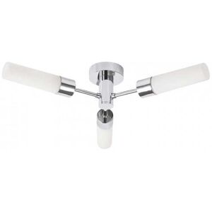 Litecraft Elena 3 Arm Glass Bathroom Semi Flush Ceiling Light - Polished Chrome Litecraft Elena 3 Arm Glass Bathroom Semi Flush Ceiling Light - Polished Chrome