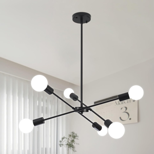 Does Not Apply Black Chandeliers Ceiling Light, 6 Lights Sputnik Ceiling Lighte27 Modern Living Does Not Apply Black Chandeliers Ceiling Light, 6 Lights Sputnik Ceiling Lighte27 Modern Living