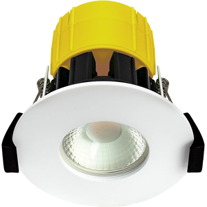 Luceco Matt White Fixed Led Fire-Rated Warmwhite Downlight 6w 2200k-2700k 6 Pack Luceco Matt White Fixed Led Fire-Rated Warmwhite Downlight 6w 2200k-2700k 6 Pack