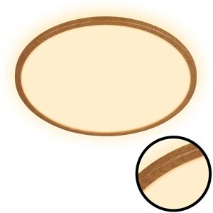 Briloner Ceiling Light Led 22w 3000lm Round Ultra Slim Wood Look Panel 420mm Warm White Briloner Ceiling Light Led 22w 3000lm Round Ultra Slim Wood Look Panel 420mm Warm White