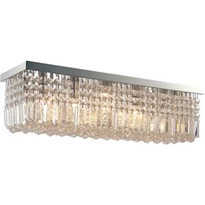 Homcom Silver Modern Square Crystal Ceiling Light - Ceiling Light Homcom Silver Modern Square Crystal Ceiling Light - Ceiling Light