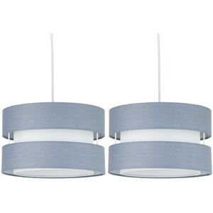 Firstchoicelighting Set Of 2 Grey 26cm Ceiling Lightshade Easy Fit Home Lighting Pendant Shade Firstchoicelighting Set Of 2 Grey 26cm Ceiling Lightshade Easy Fit Home Lighting Pendant Shade