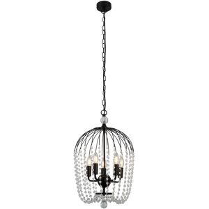 Searchlight Black 5-Light Pendant - Pendant Light Searchlight Black 5-Light Pendant - Pendant Light