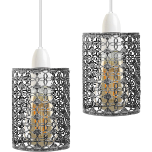 Does Not Apply 2 Pack Of Industrial Metal Bulb Guard Drum Shaped Lampshades For Ceiling Pendant Does Not Apply 2 Pack Of Industrial Metal Bulb Guard Drum Shaped Lampshades For Ceiling Pendant