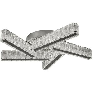 Searchlight Clover LED 5 Light Flush Ceiling Fitting - Chrome & Crystal Searchlight Clover LED 5 Light Flush Ceiling Fitting - Chrome & Crystal