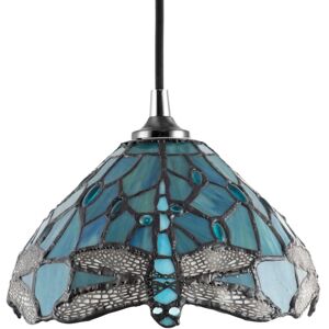 Happy Homewares Dragonfly Themed Emerald Stained Glass Tiffany Pendant Lighting Shade With Be... Happy Homewares Dragonfly Themed Emerald Stained Glass Tiffany Pendant Lighting Shade With Be...