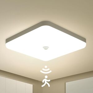 Combuh Led Ceiling Light With Motion Sensor 30w 2400lm Natural White 4000k Squa Combuh Led Ceiling Light With Motion Sensor 30w 2400lm Natural White 4000k Squa