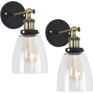 Retro Style Antique Brass And Black Metal Wall Light Fittings Wall Lamps & S Retro Style Antique Brass And Black Metal Wall Light Fittings Wall Lamps & S