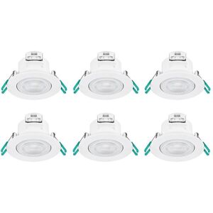 Sylvania 4.8w Integrated Led Spotlight 4000k Non-Dimmable White Ip44 - Pack Of 6 - 90025 Sylvania 4.8w Integrated Led Spotlight 4000k Non-Dimmable White Ip44 - Pack Of 6 - 90025