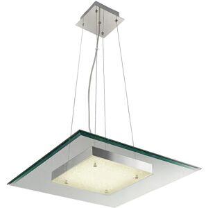 Searchlight Lexi Led Ceiling Pendant Light Chrome Crushed Ice Glass 3101-16cc Searchlight Lexi Led Ceiling Pendant Light Chrome Crushed Ice Glass 3101-16cc