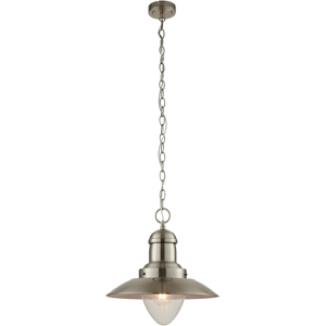 Does Not Apply Jacob Modern Satin Nickel Effect Fisherman'S Style Ceiling Pendant Light Shade I Does Not Apply Jacob Modern Satin Nickel Effect Fisherman'S Style Ceiling Pendant Light Shade I