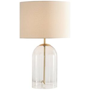Furniturebox Uk Nora Clear Glass / Gold & Cream Shade Table Lamp Light (Including Bulb) Furniturebox Uk Nora Clear Glass / Gold & Cream Shade Table Lamp Light (Including Bulb)